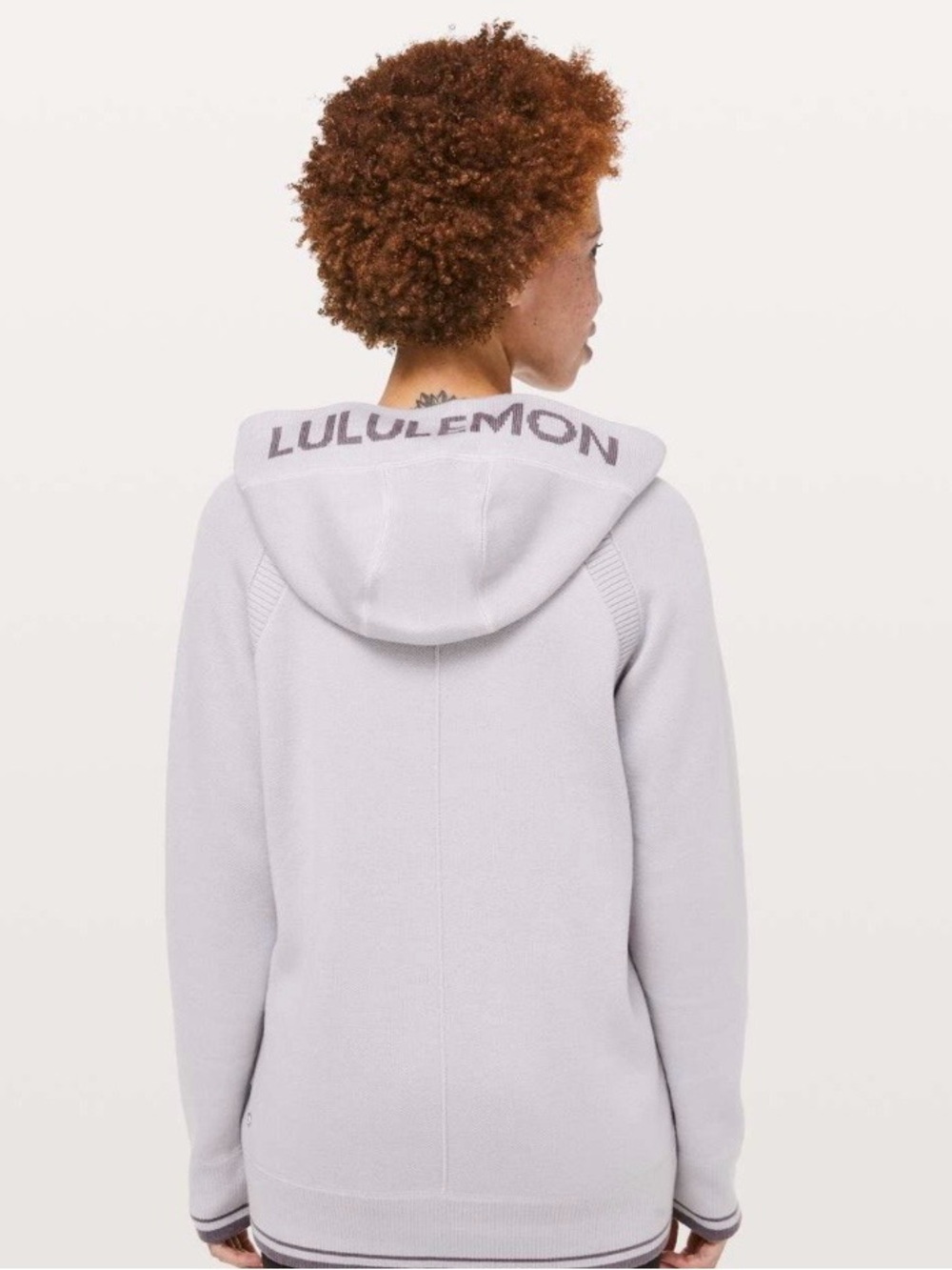 lululemon athletica cashmere Light lavender Hooded Pullover Sweater
